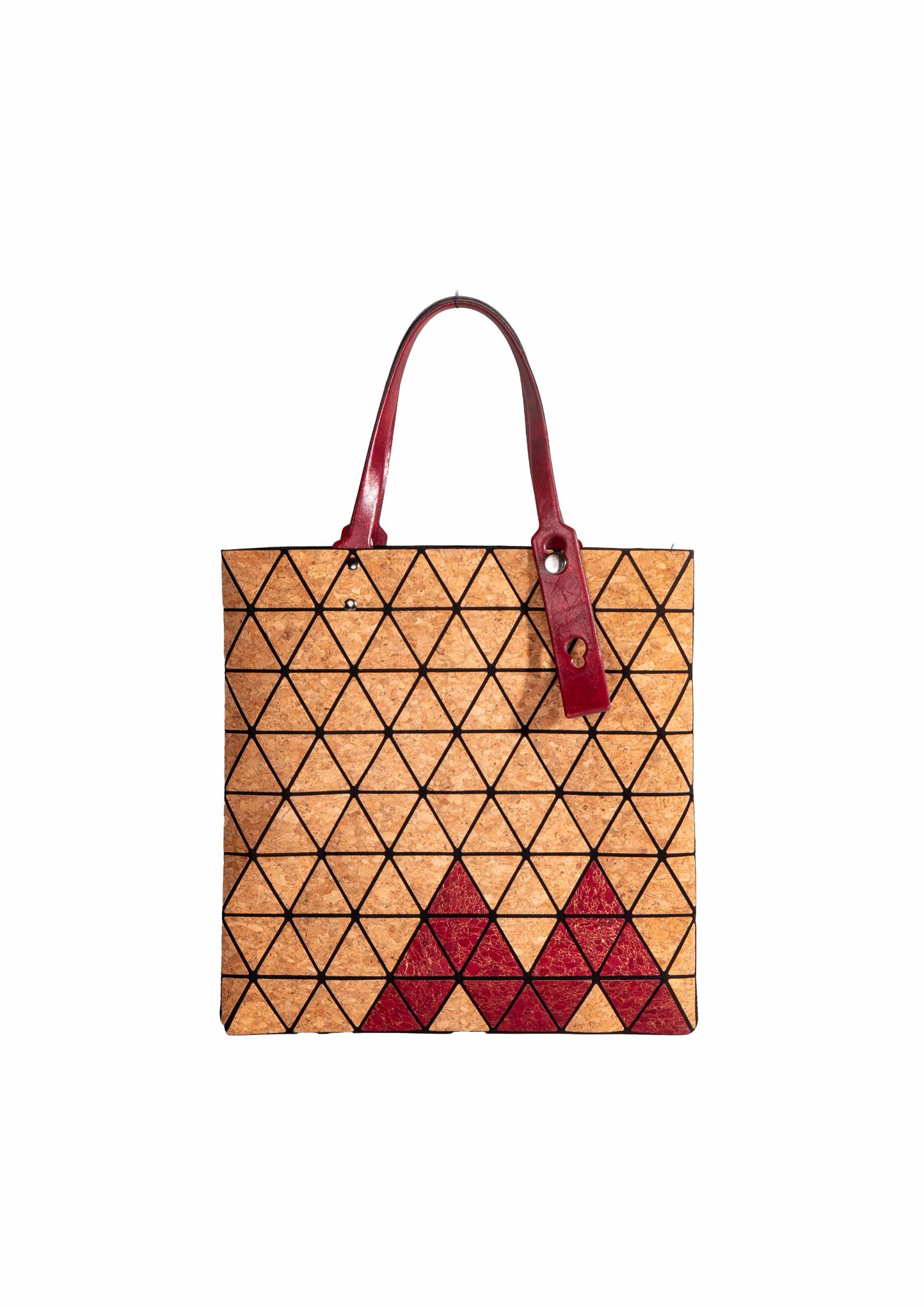 Classic na may pattern ng brilyante na cork letter bag